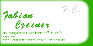 fabian czeiner business card
